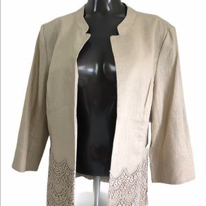 Coldwater Creek Boho Crochet Women’s Jacket Size 8